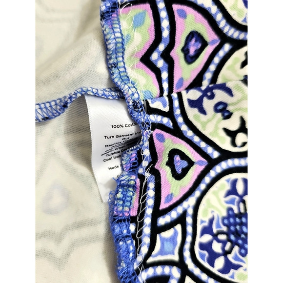 Talbots ~Woman Size M Petite~ Blue Multi Cotton Sleeveless Dress w/Pockets. - Picture 10 of 12